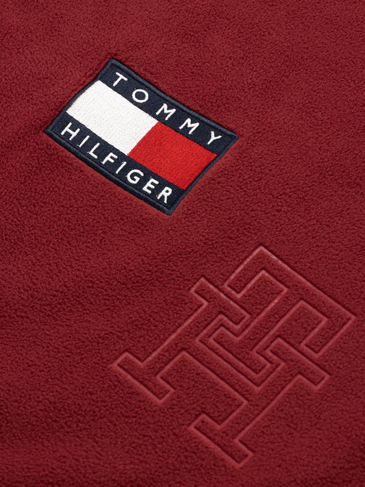 Coperta in pile rossa Oxford Tommy Hilfiger Equestrian