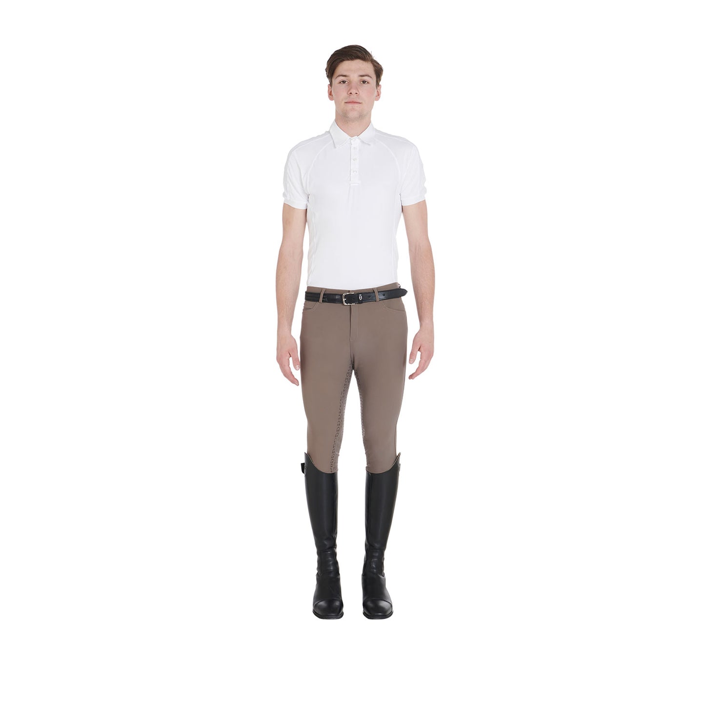 Pantaloni equitazione uomo slim-fit con fullgrip Equestro