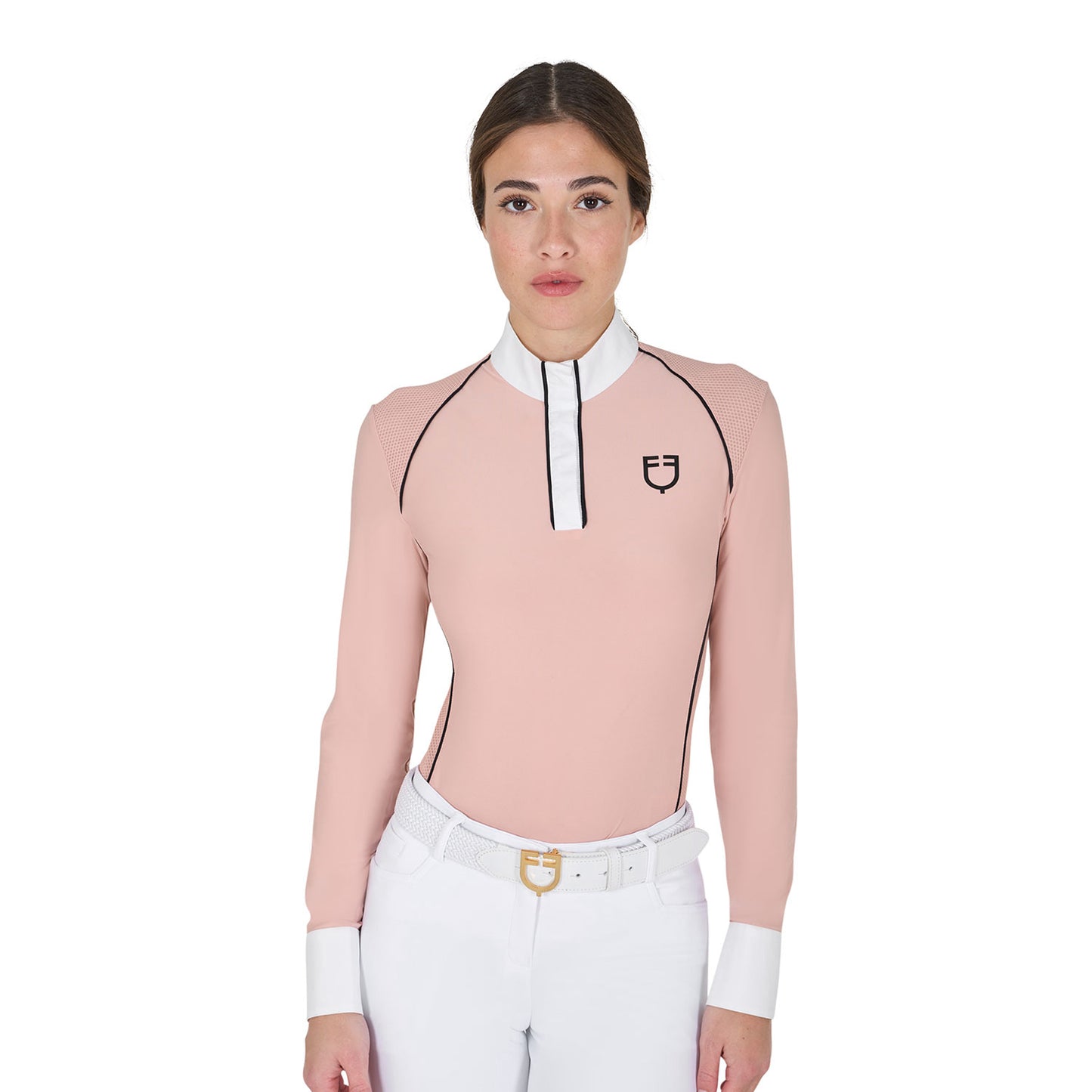 Polo donna Equestro con inserti in mesh