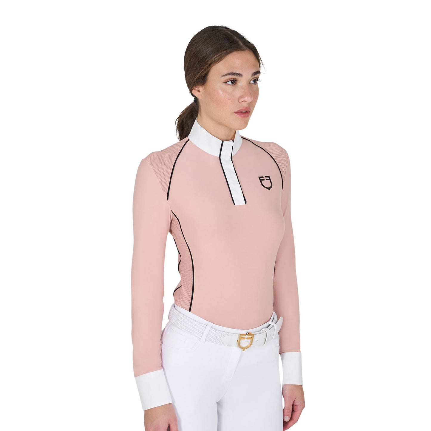 Polo donna Equestro con inserti in mesh