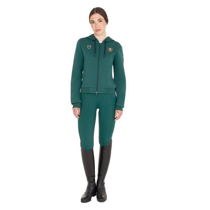 Felpa donna con cappuccio Equestro X FISE 100