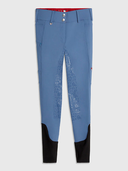 Pantalone equitazione Tommy Equestrian donna pro full grip blue coast