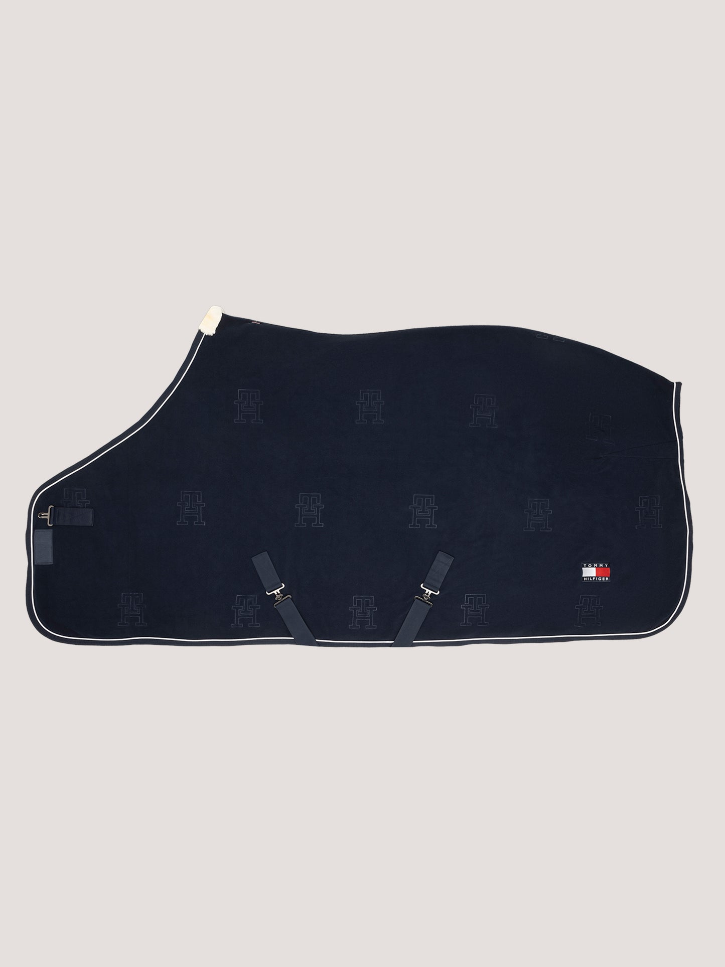 Coperta in pile blu Oxford Tommy Hilfiger Equestrian