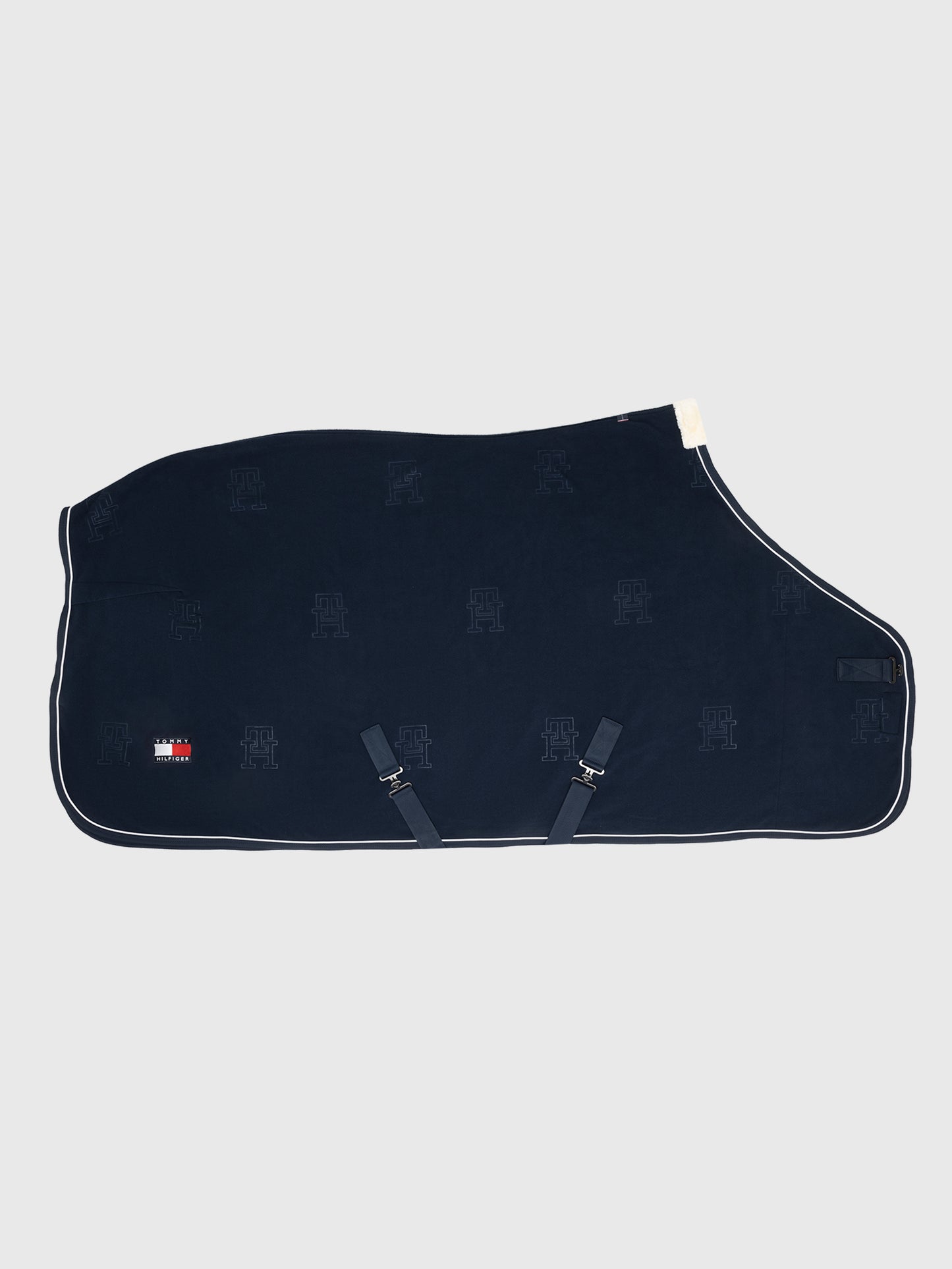 Coperta in pile blu Oxford Tommy Hilfiger Equestrian
