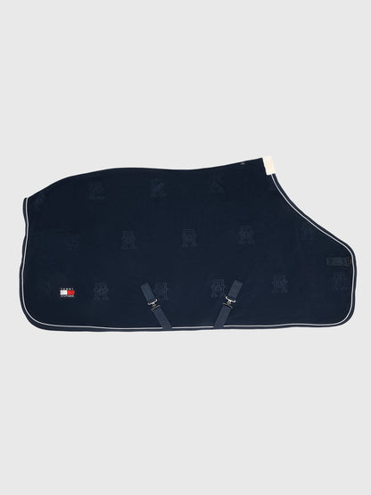 Coperta in pile blu Oxford Tommy Hilfiger Equestrian