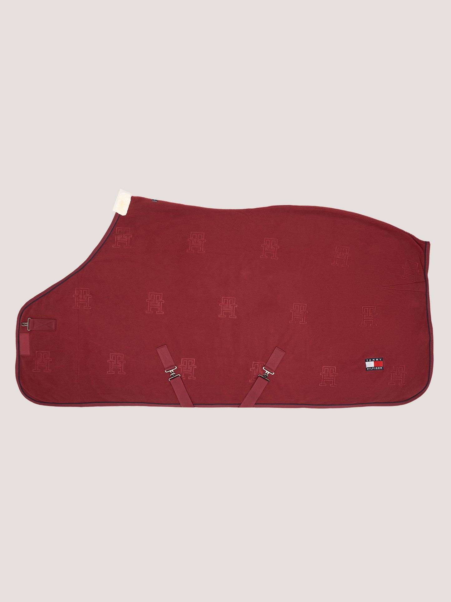 Coperta in pile rossa Oxford Tommy Hilfiger Equestrian