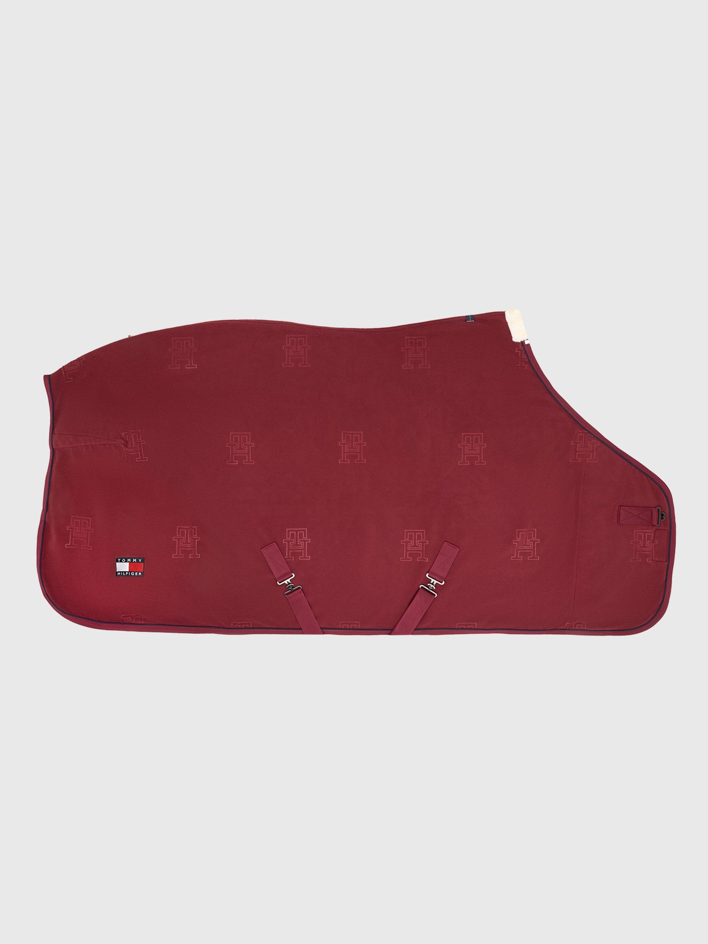 Coperta in pile rossa Oxford Tommy Hilfiger Equestrian