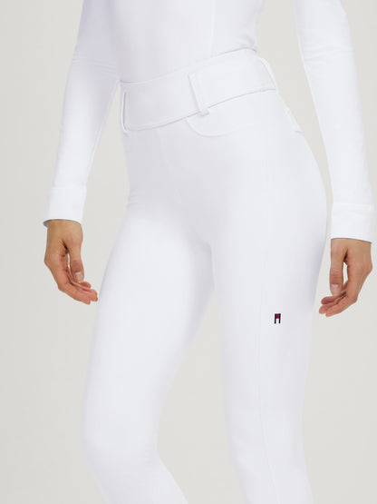 Pantaloni Hybrid knee grip white Highland - Tommy Equestrian