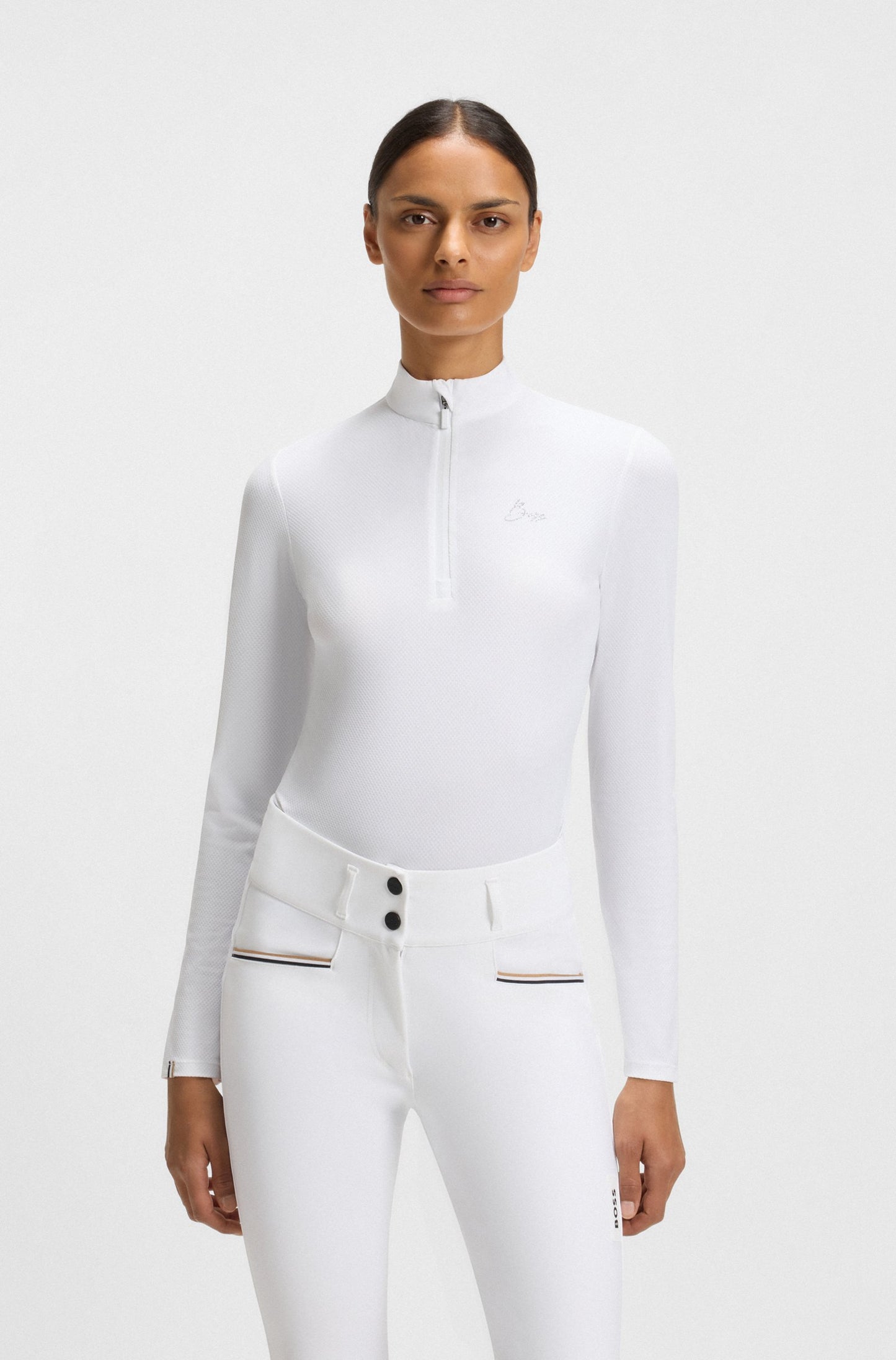 Camicia da concorso equestre manica lunga da donna - Boss Equestrian
