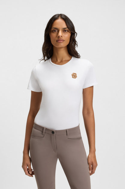 T-shirt equestre con monogramma double B - Boss Equestrian