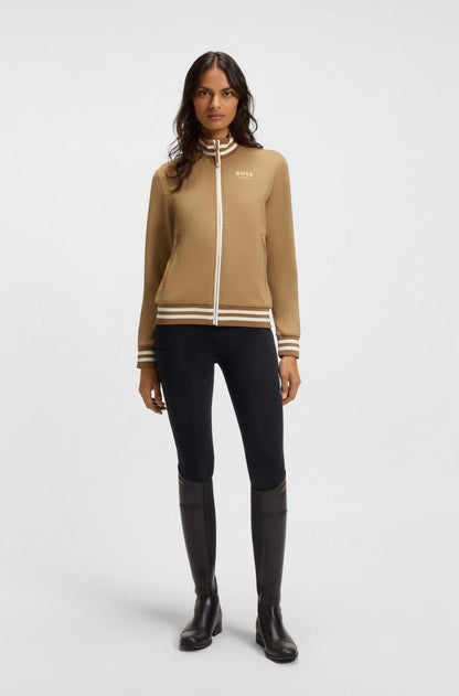 Cardigan da equitazione con zip e profili a righe - Boss Equestrian
