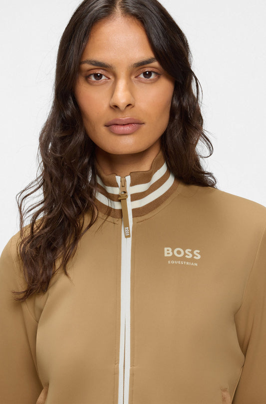 Cardigan da equitazione con zip e profili a righe - Boss Equestrian