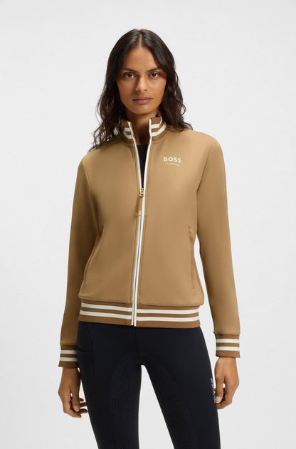 Cardigan da equitazione con zip e profili a righe - Boss Equestrian