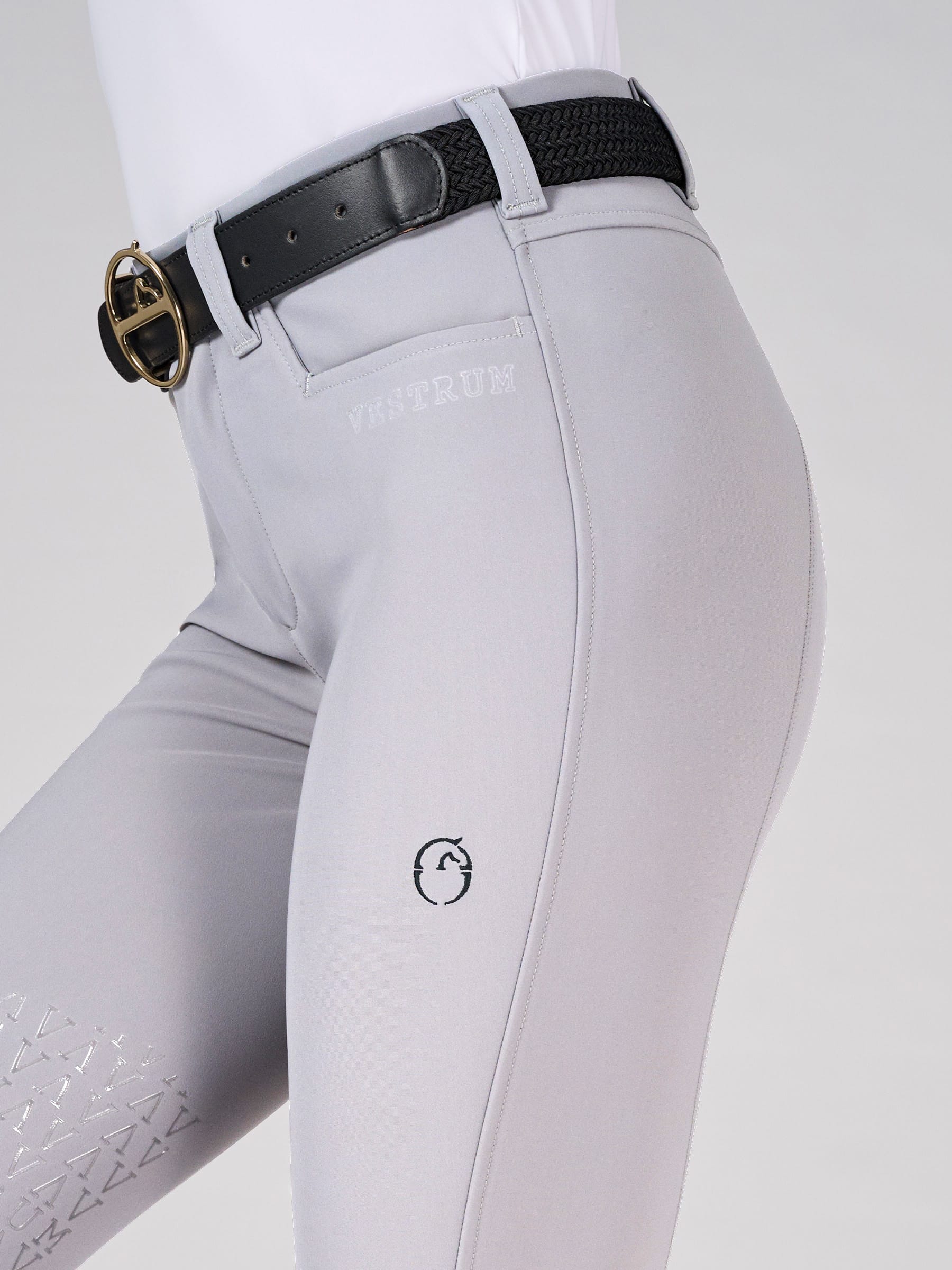 Pfiff Pantaloni da Equitazione da Donna con Rinforzo Grigio